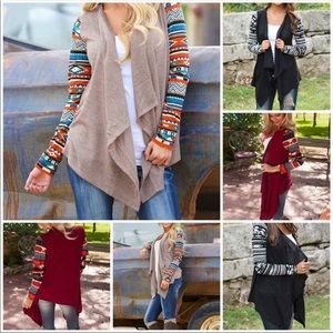 Aztec Sleeve Cardigan